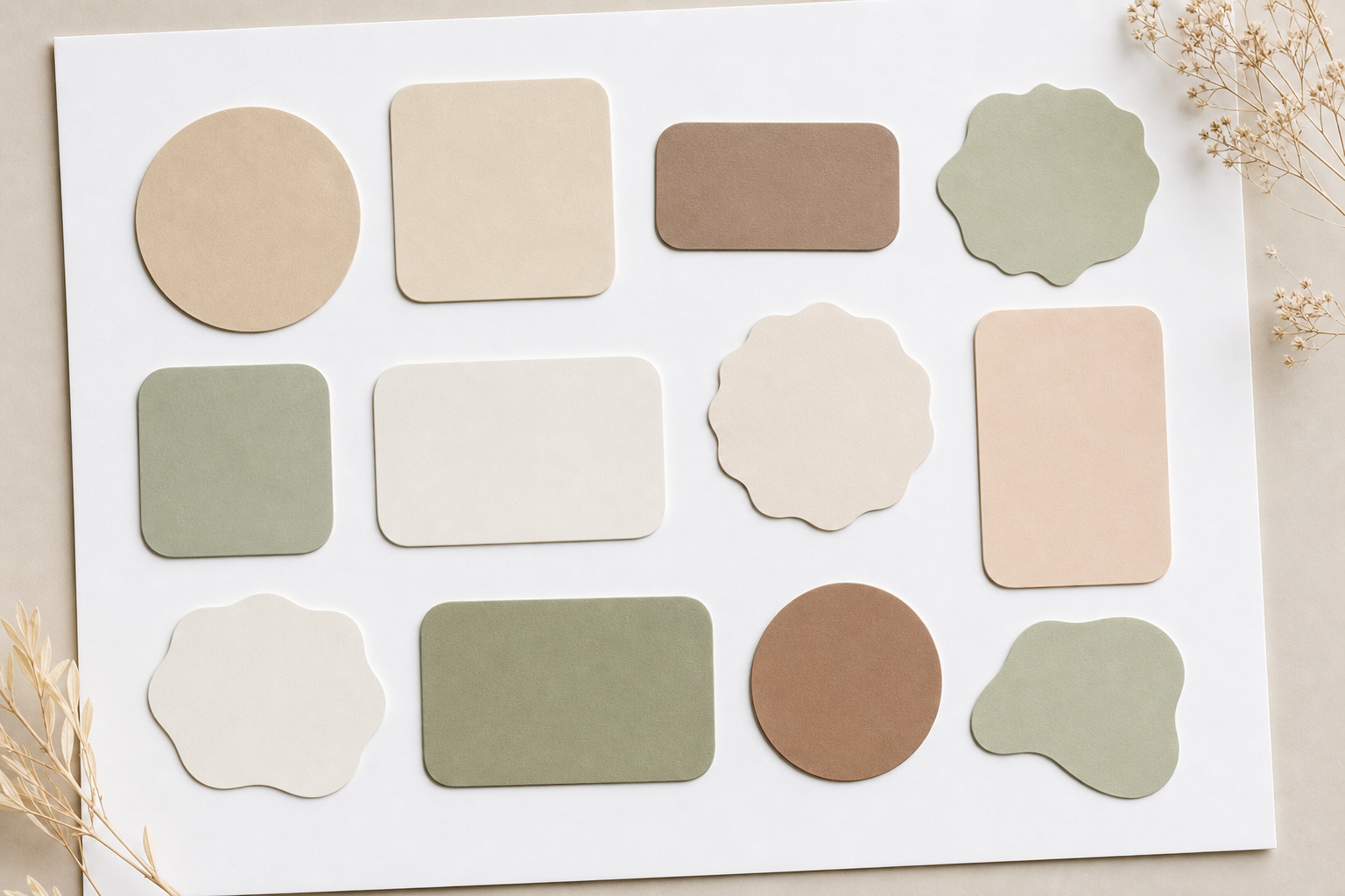 Packaging material details, finish samples and print options for supplier quotations